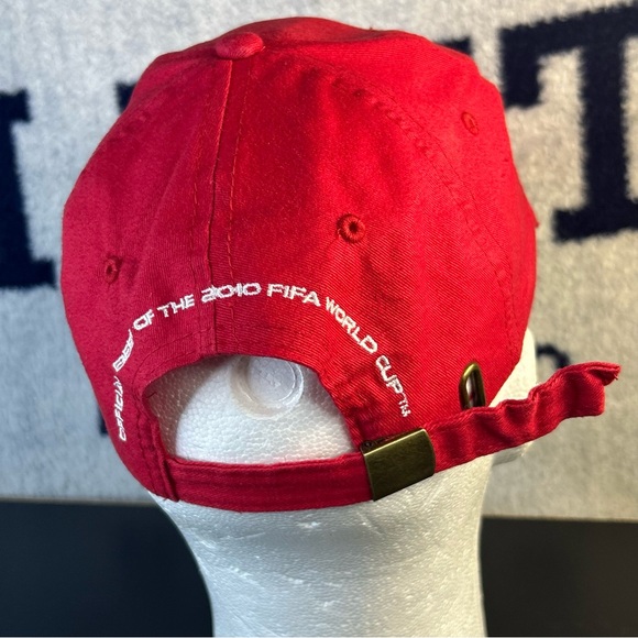 Budweiser 2010 FIFA World Cup Strapback Red Baseball Cap Hat Embroidered Logo - Picture 4 of 8